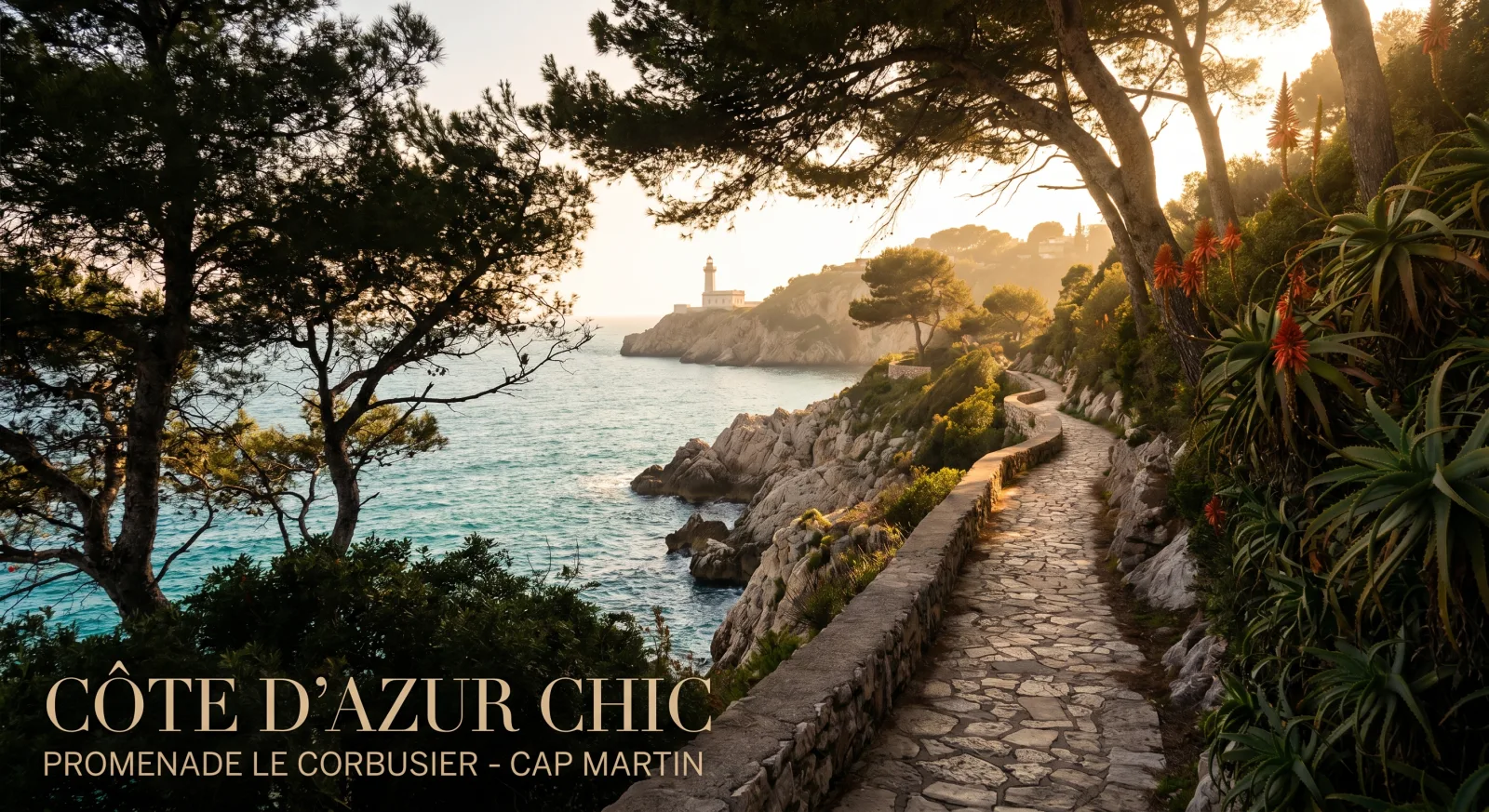 Promenade Le Corbusier le long de la côte du Cap-Martin